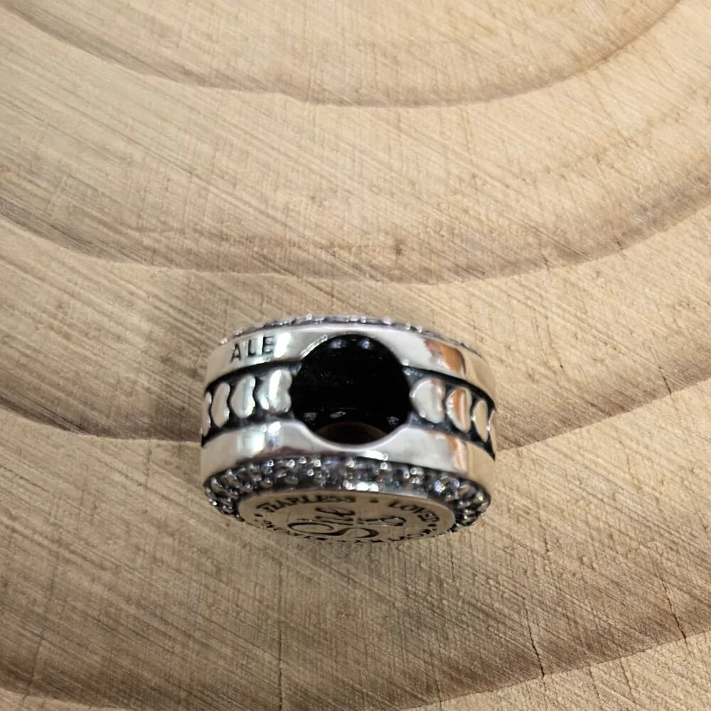 Pandora She is LOVED WOKTHY STRONG FEARIESS Charm, S925 Silver Jewelry